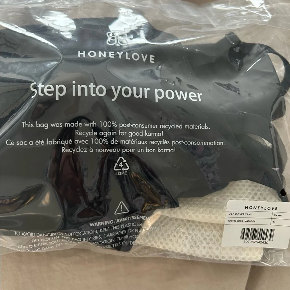 Honeylove Crossover Cami Size M Color Vamp (black) Strong Support - Picture 9 of 9